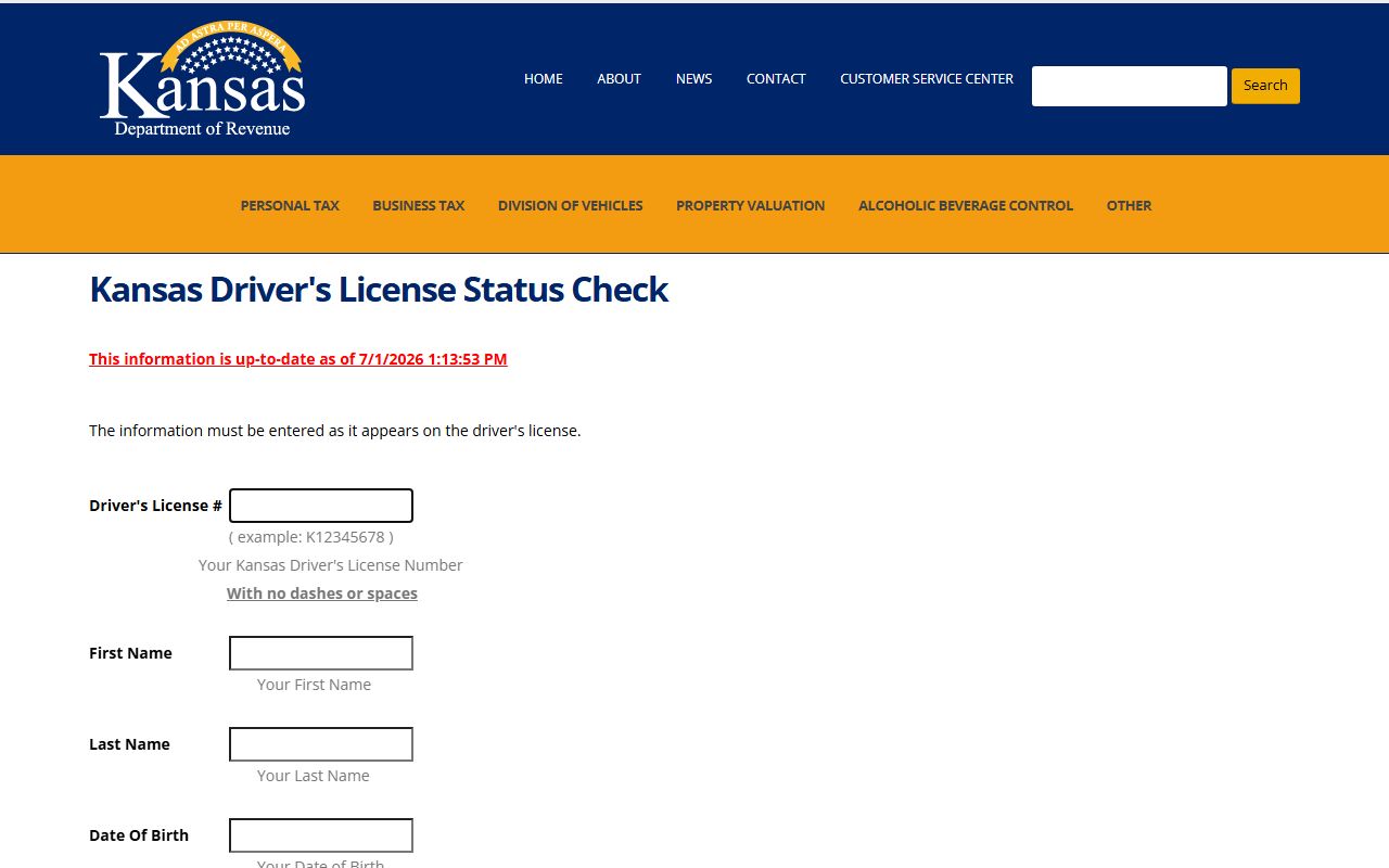 Harper County traffic court records KDOR driver's license status source