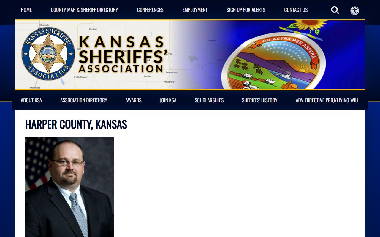Harper County warrant search Kansas Sheriffs Association listing